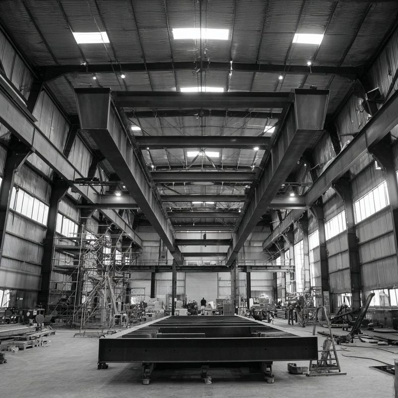 Marco rígido de nave industrial